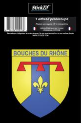 1 Sticker blason Bouches du Rhône