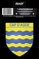 1 Sticker blason Cap d'Agde
