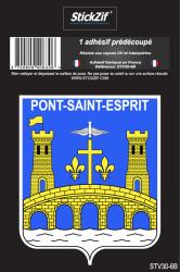 1 Sticker blason Pont-Saint-Esprit