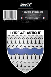 1 Sticker blason Loire-Atlantique
