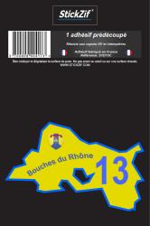 1 Sticker carte 13 Bouches du Rhône