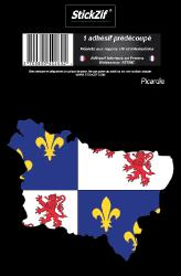 1 Sticker carte Picardie