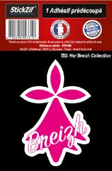 1 sticker hermine rose Her'Breizh collection