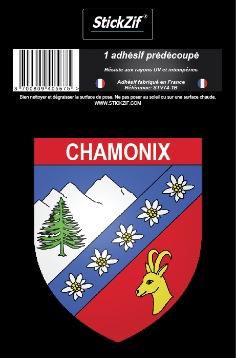 1 Sticker blason Chamonix