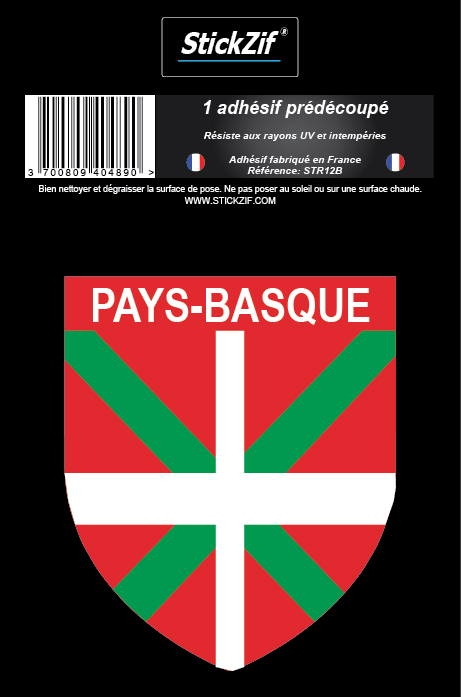 A jeune conducteur basque drapeau apprenti autocollant adhésif