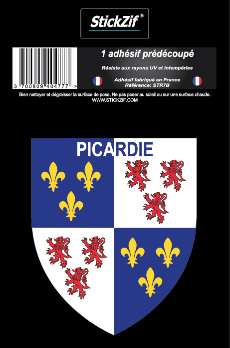 1 Sticker blason Picardie