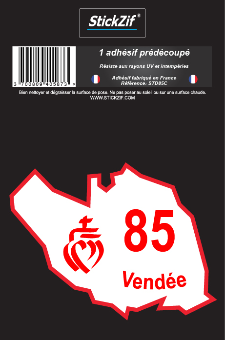 1 Sticker carte 85 Vendée