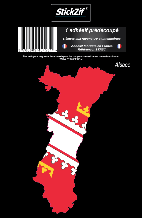 Autocollant - Carte Alsace