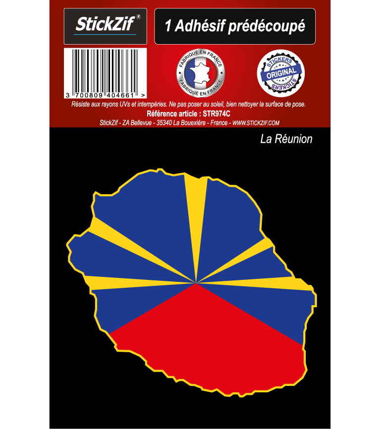1 Sticker carte La Réunion