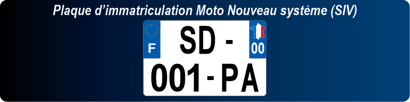 Plaque immatriculation plexiglass Moto personnalisée - configurateur