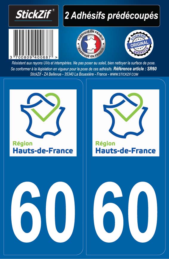 stickers plaques immatriculation , les nouvelles régions de France. -  stickers pour plaques immatriculation, adhésifs logos régions