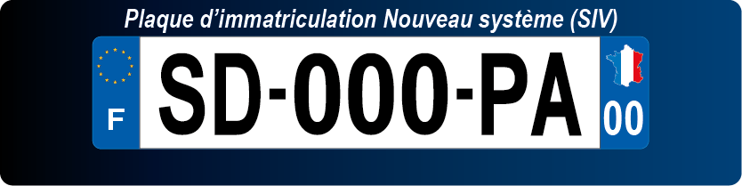 Lot 2 Plaque d'immatriculation AUTO voiture homologuée France à  Personnaliser