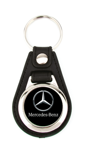 Porte clé simili-cuir rond Mercedes STICKZIF PCSMMBR : Plakers