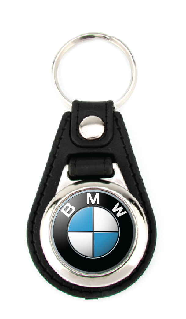Porte clé simili-cuir rond BMW