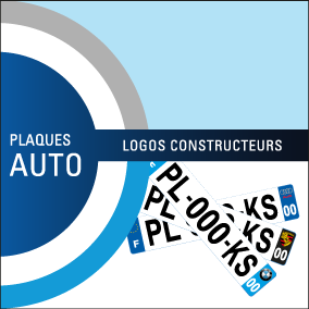 Plaques immatriculation logos constructeurs