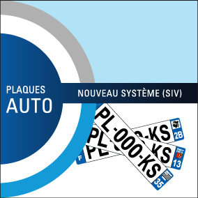 Plaques immatriculation auto nouveau système (SIV)