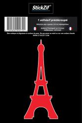 1 Sticker Tour Eiffel rouge
