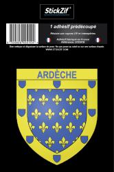 1 Sticker blason Ardèche