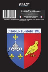1 Sticker blason Charente-Maritime