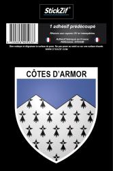 1 Sticker blason Côtes d'Armor