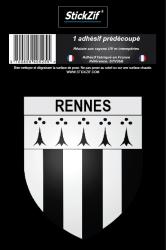 1 Sticker blason Rennes