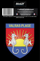 1 Sticker blason Valras-Plage