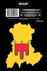 1 Sticker carte Auvergne