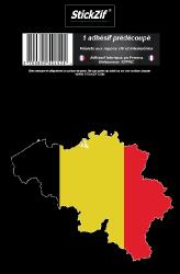 1 Sticker carte Belgique