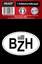 1 sticker ovale BZH