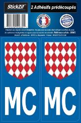 2 stickers régions MC Monaco