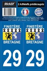 2 stickers régions  29 Finistère
