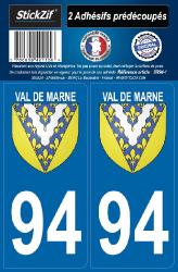 2 stickers régions 94 Val de Marne
