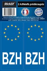 2 stickers régions BZH Europe