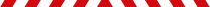 Bande adhésive réfléchissante rouge et blanc arriere 120 x 3.5 cm
