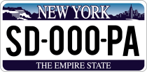 Plaque immatriculation USA New York