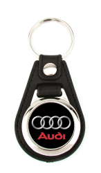 Porte clé simili-cuir rond Audi