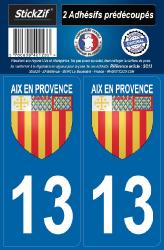 2 stickers city 13 Aix-en-Provence