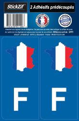 2 stickers pays Carte de France