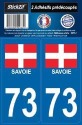 2 stickers régions 73 Savoie