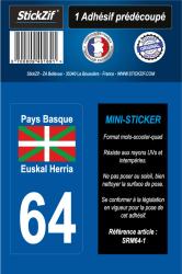 1 sticker autocollant régions moto 64 Pays-Basque