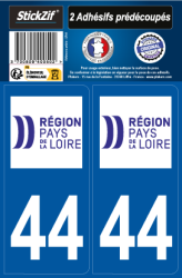 2 stickers régions département 44