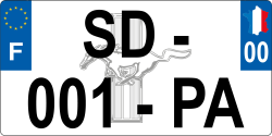 Plaque immatriculation plexiglass Logo Ford Mustang format USA 30,5x15,2 CM