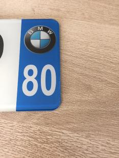Plaque d'immatriculation pour voiture avec logo BMW et lettrage éclairé par  led