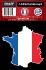 1 Sticker carte France