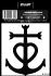 1 sticker croix camarguaise noir