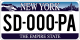 Plaque immatriculation USA New York format US 30,5 x 15,2 CM